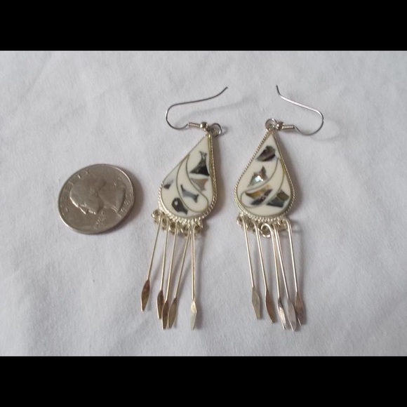 Anthropologie Jewelry - BOGO Alpaca silver inlay earrings